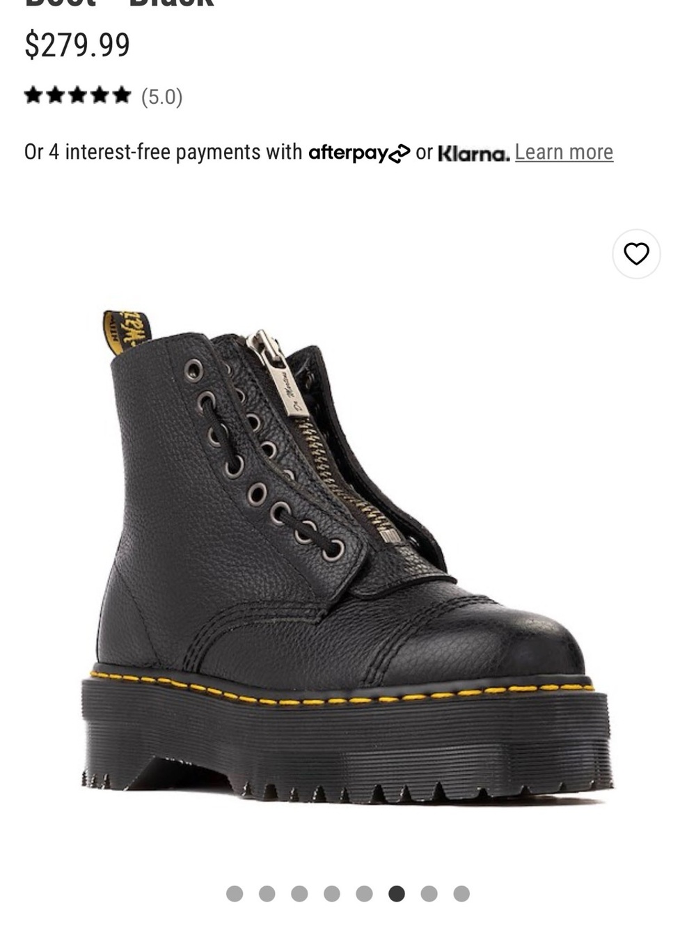 Dr. Martens Black Leather Platform Sinclair Boot